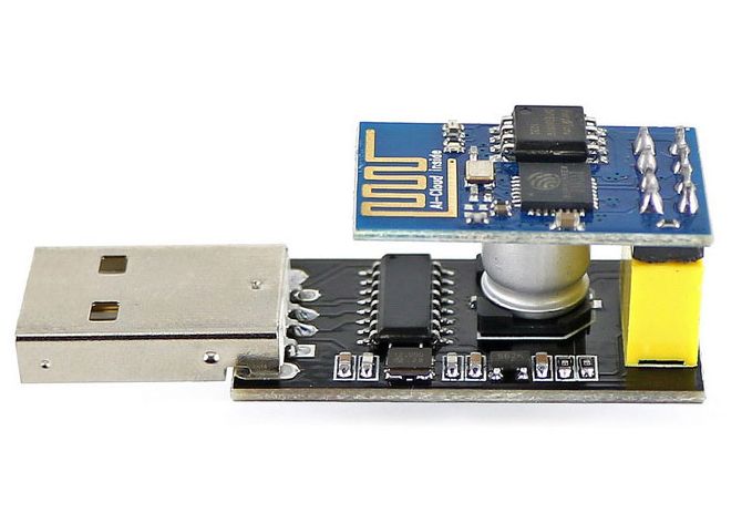 USB naar ESP8266 WiFi module ESP-01 Seriele adapter bovenkant met esp-01